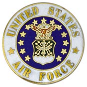 USAF LOGO PIN 3/4"  