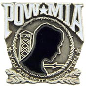 POW/MIA PEWTER PIN 1"  