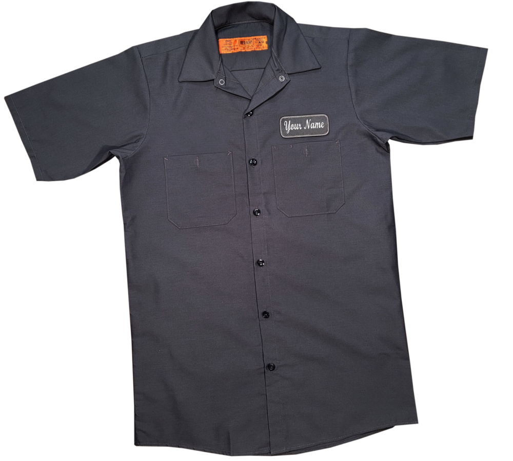 Customize Uniform Workshirt with Custom Embroidered Name Patch ...