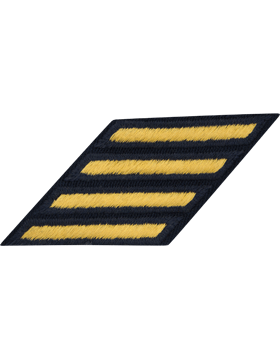 Army Service Uniform: Female Service Stripes - Gold Embroidered on Blue