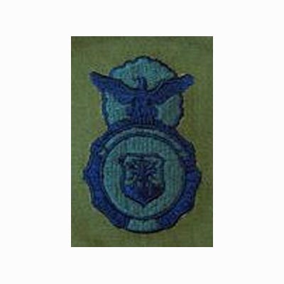 SECURITY POLICE BADGE SUBDUED SEW-ON (FLAG BL/SP)  