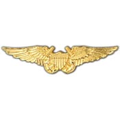 USN FLIGHT OFFICER GOLD PIN 2-3/4"  