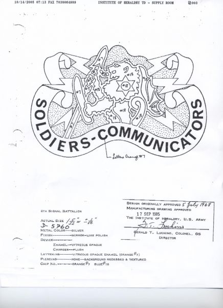 6 SIG BN  (SOLDIERS COMMUNICATORS)   