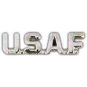 USAF SCRIPT (SILVER) PIN 1"  