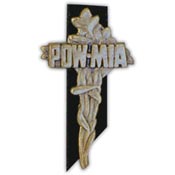 POW/MIA MEMORIAL CROSS PIN 1-7/16"  