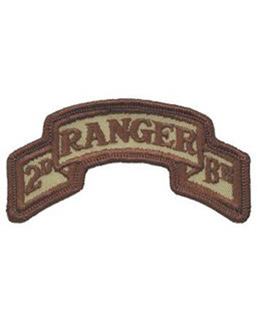 Army Patch: 2nd Ranger Battalion - Desert Sew on 