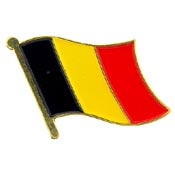 BELGIUM FLAG PIN 1"  