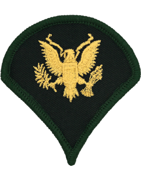 Class A Female Chevron: Specialist Four - Gold Embroidered on Green