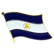 NICARAGUA FLAG PIN 1"  