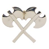 BATTLE AXES PIN 1"  