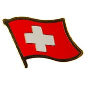 SWITZERLAND FLAG PIN 1"  