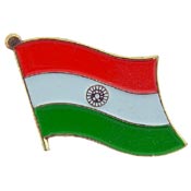 INDIA FLAG PIN 1"  