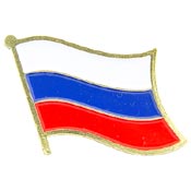 RUSSIA FLAG PIN 1"  