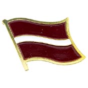 LATVIA FLAG PIN 1"  