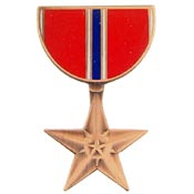 BRONZE STAR MEDAL-PIN 1-1/8"  