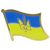 UKRAINE FLAG PIN 1"  