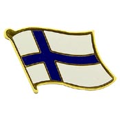 FINLAND FLAG PIN 1"  