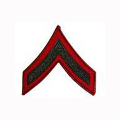 Female - Private First Class (E2) - Green/Red  