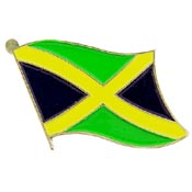 JAMAICA FLAG PIN 1"  