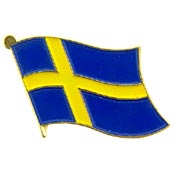 SWEDEN FLAG PIN 1"  