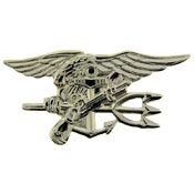 SEAL TEAM TRIDENT SILVER PIN  