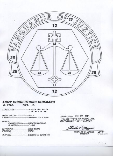 CORRECTIONS CMD  (VANGUARDS 0F JUSTICE)   