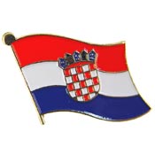 CROATIA FLAG PIN 1"  