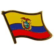 ECUADOR FLAG PIN 1"  