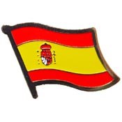 SPAIN FLAG PIN 1"  