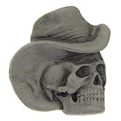 SKULL COWBOY HAT PIN  