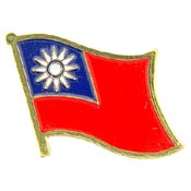 TAIWAN FLAG PIN 1"  