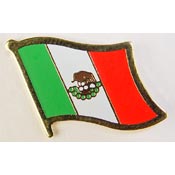 MEXICO FLAG PIN 1"  