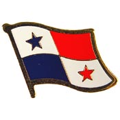 PANAMA FLAG PIN 1"  