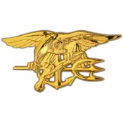 SEAL TEAM TRIDENT GOLD PIN  