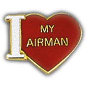 I LOVE MY AIRMAN PIN 1"  