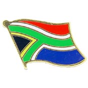 SOUTH AFRICA FLAG PIN 1"  