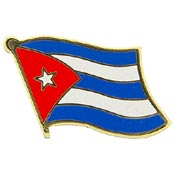 CUBA FLAG PIN 1"  