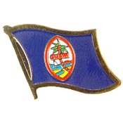 GUAM FLAG PIN 1"  