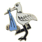 STORK BLUE PIN 1"  