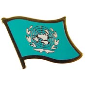 UNITED NATIONS FLAG PIN 1"  