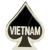 VIETNAM SPADE PIN 1"  