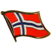 NORWAY FLAG PIN 1"  