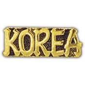 KOREA SCRIPT PIN 1"  