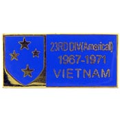 VIETNAM 23RD INFANTRY AM. 1967-1971 PIN 1-1/8"  