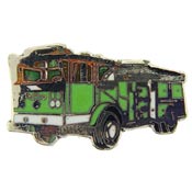 FIRE TRUCK GREEN PIN 1"  