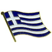 GREECE FLAG PIN 1"  