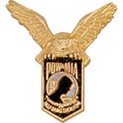 POW/MIA WITH EAGLE PIN 1"  