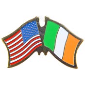 IRELAND / USA FLAG PIN 1"  