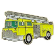 FIRE TRUCK YELLOW PIN 1"  