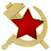 RUSSIA HAM&SICKLE CUT OUT PIN 1"  